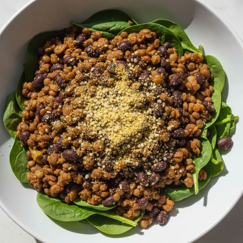 Lentil and Black Bean Harvest Bowl