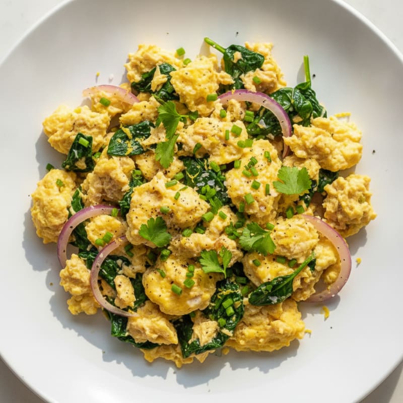 Tuna Scramble with Fresh Herbs