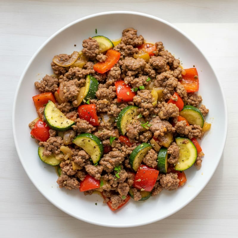 Hearty Ground Beef and Vegetable Skillet
