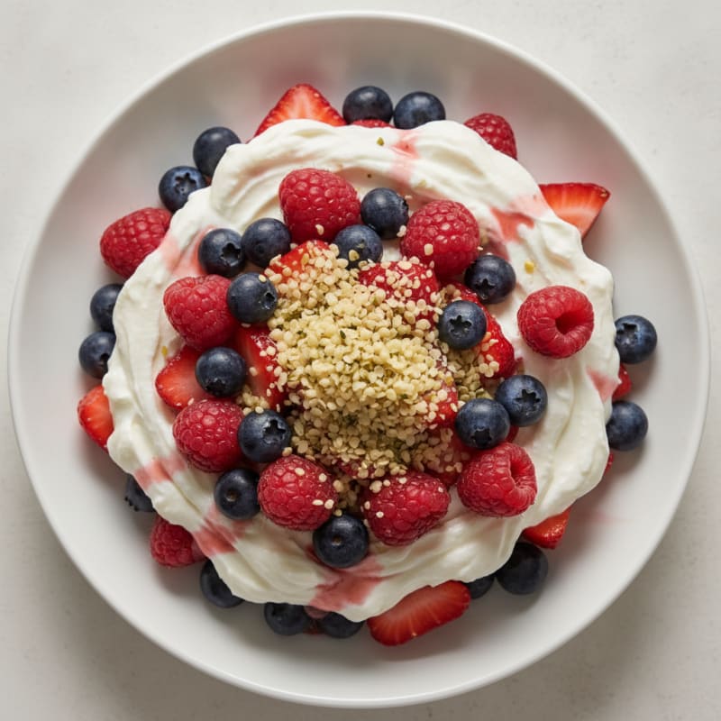 Greek Yogurt Protein Parfait with Mixed Berries