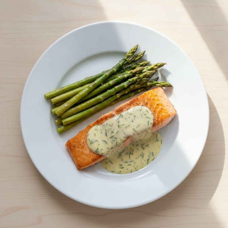Pan-Seared Salmon with Lemon-Dill Sauce