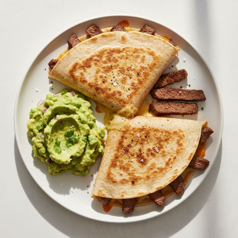 Carne Asada Quesadillas with Guacamole