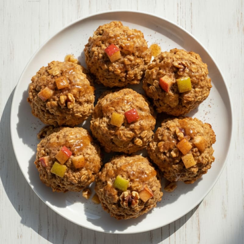 Baked Apple Cinnamon Oatmeal Bites