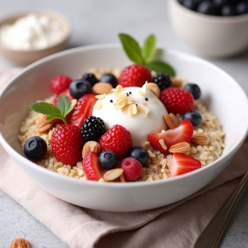 Creamy Berry Nut Oatmeal