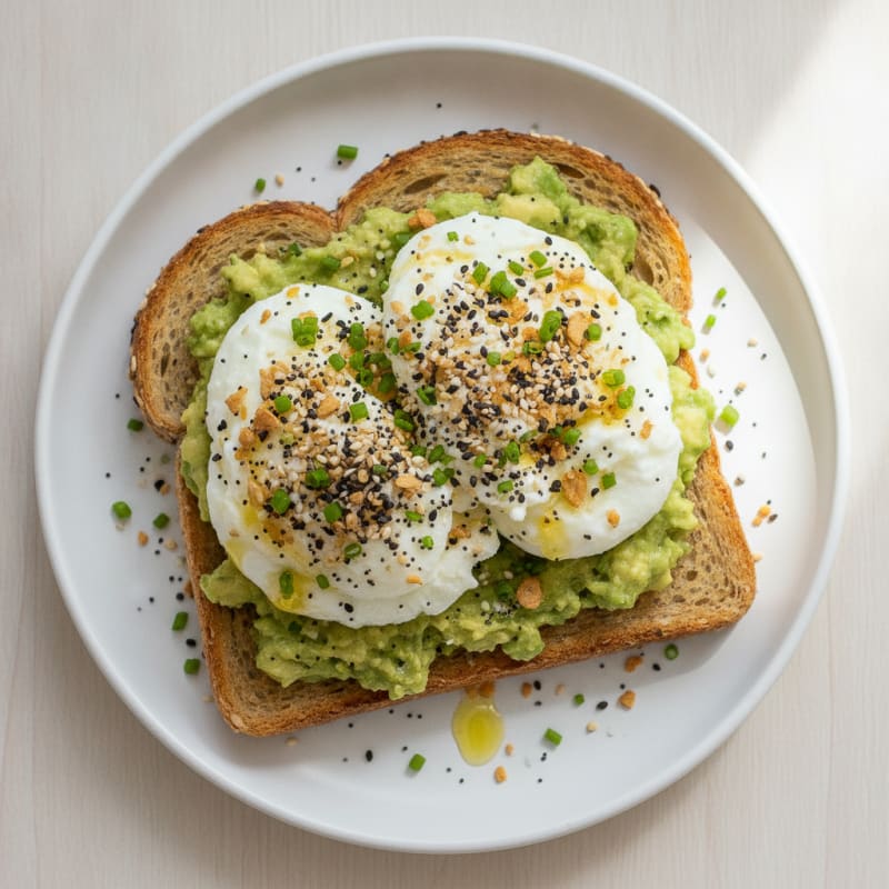 High-Protein Avocado Toast with Everything Bagel Seasoning