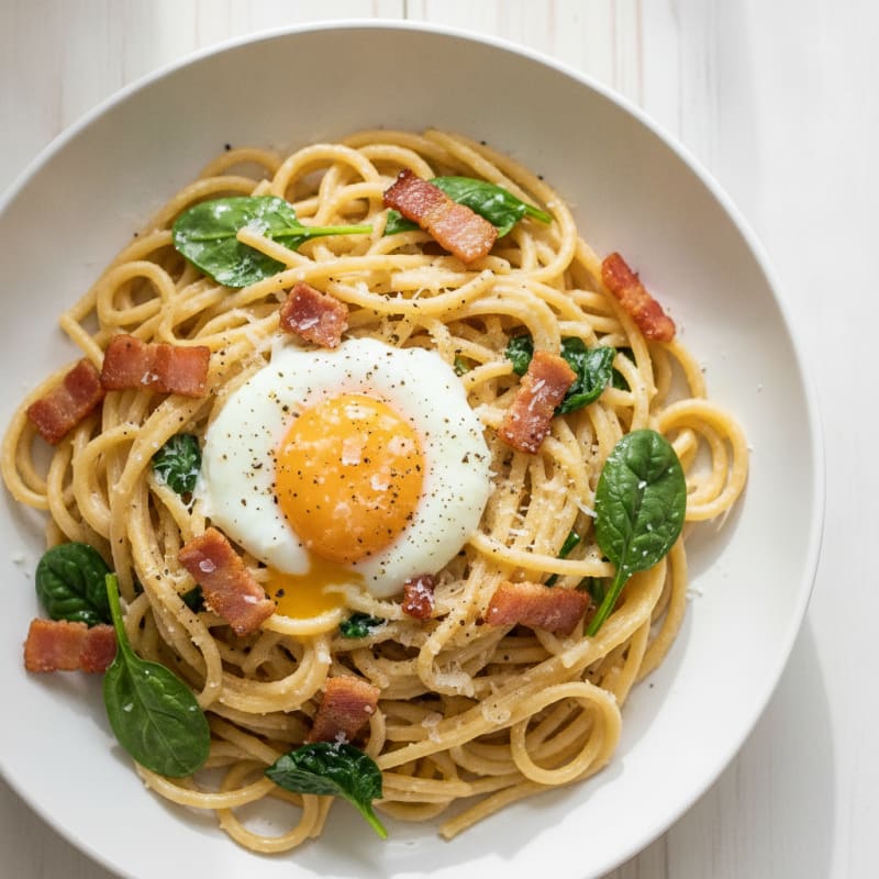 Classic Carbonara with Pancetta and Egg