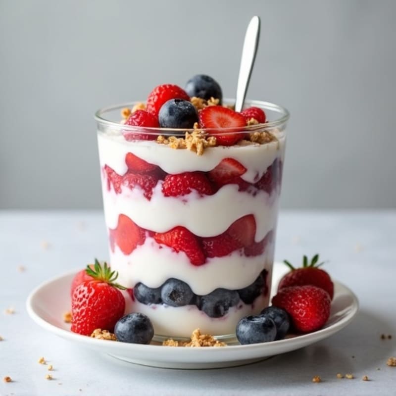 Creamy Greek Yogurt Berry Parfait with Protein Granola
