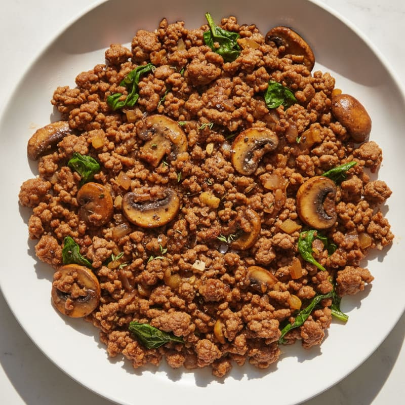 Savory Ground Beef and Mushroom Skillet