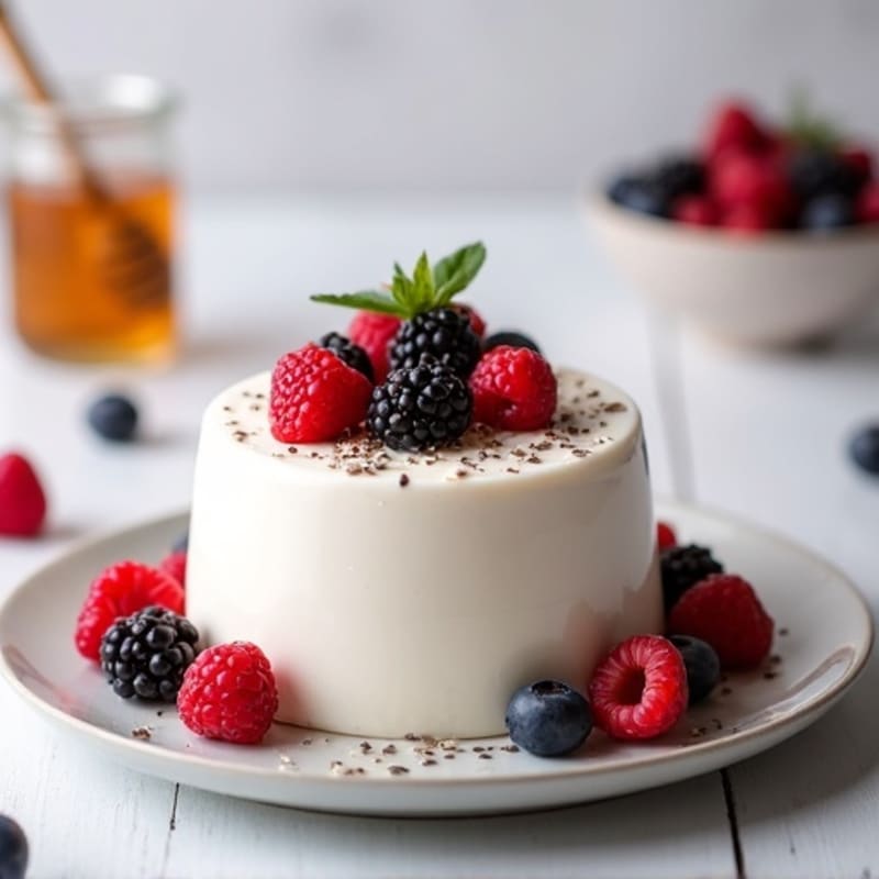 Silky Greek Yogurt Protein Pudding with Berries