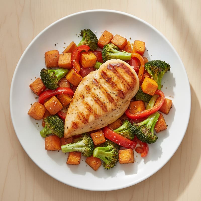 Pan-Seared Chicken with Roasted Vegetables