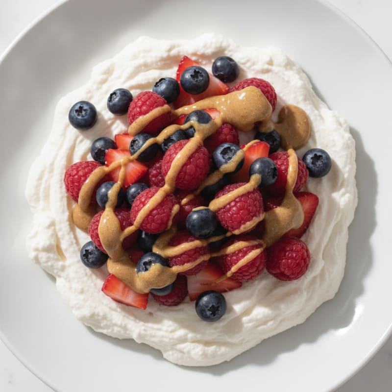 Silky Greek Yogurt Protein Mousse with Mixed Berries