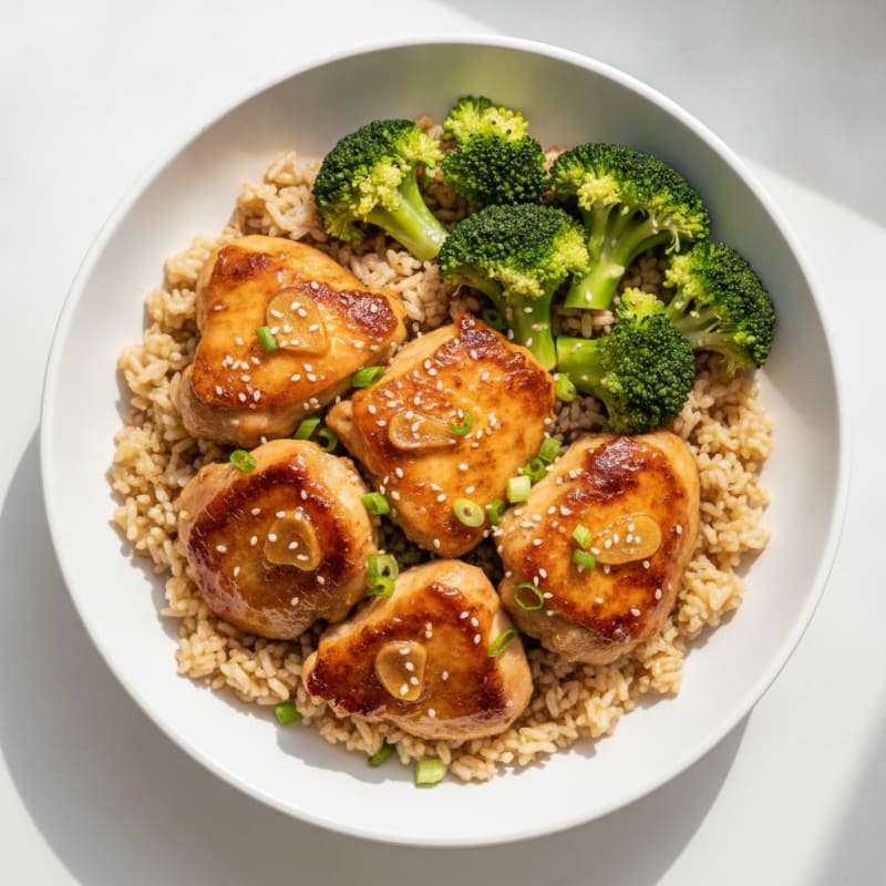 Teriyaki Chicken Thighs Rice Bowl