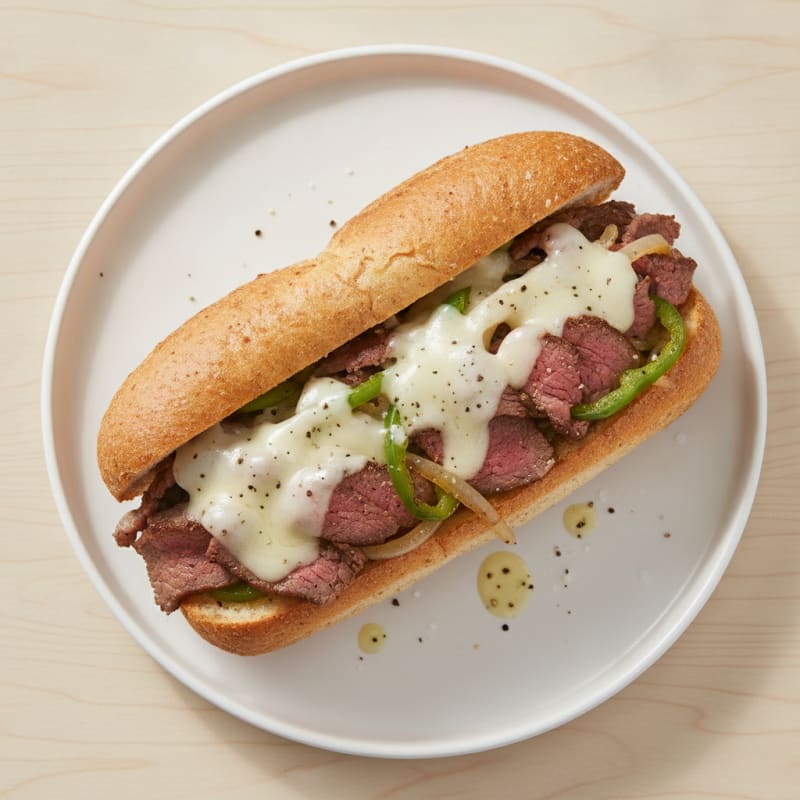 Classic Philly Cheesesteak Sandwich