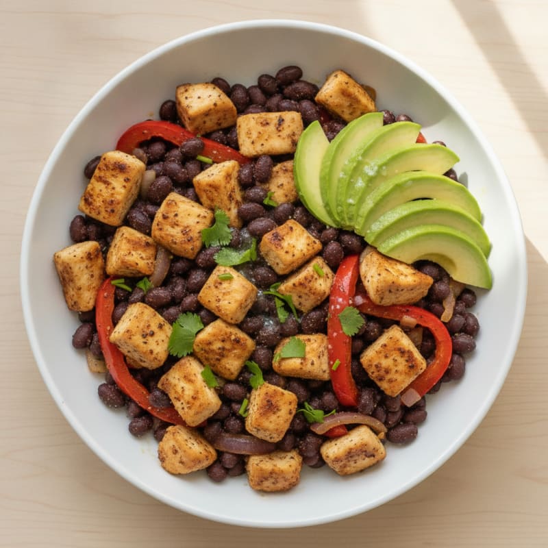 Spiced Black Bean Bowl with Avocado