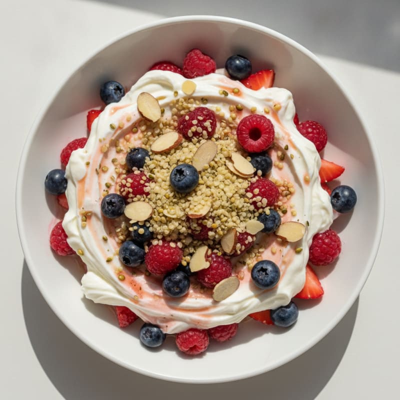 Creamy Greek Yogurt Protein Parfait with Mixed Berries