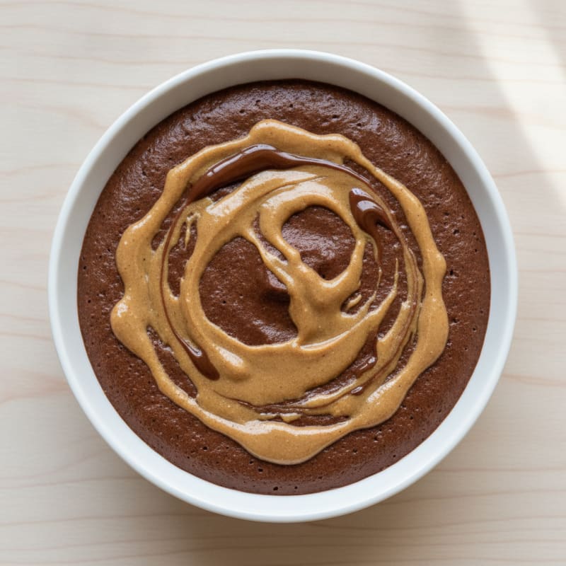 Chocolate Protein Pudding with Almond Butter Swirl