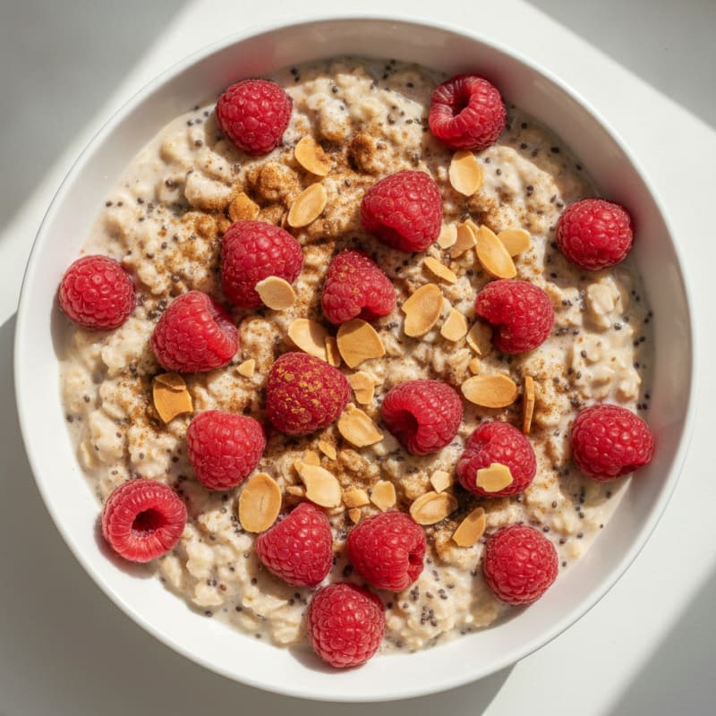 Berry-Almond Overnight Oats with Chia
