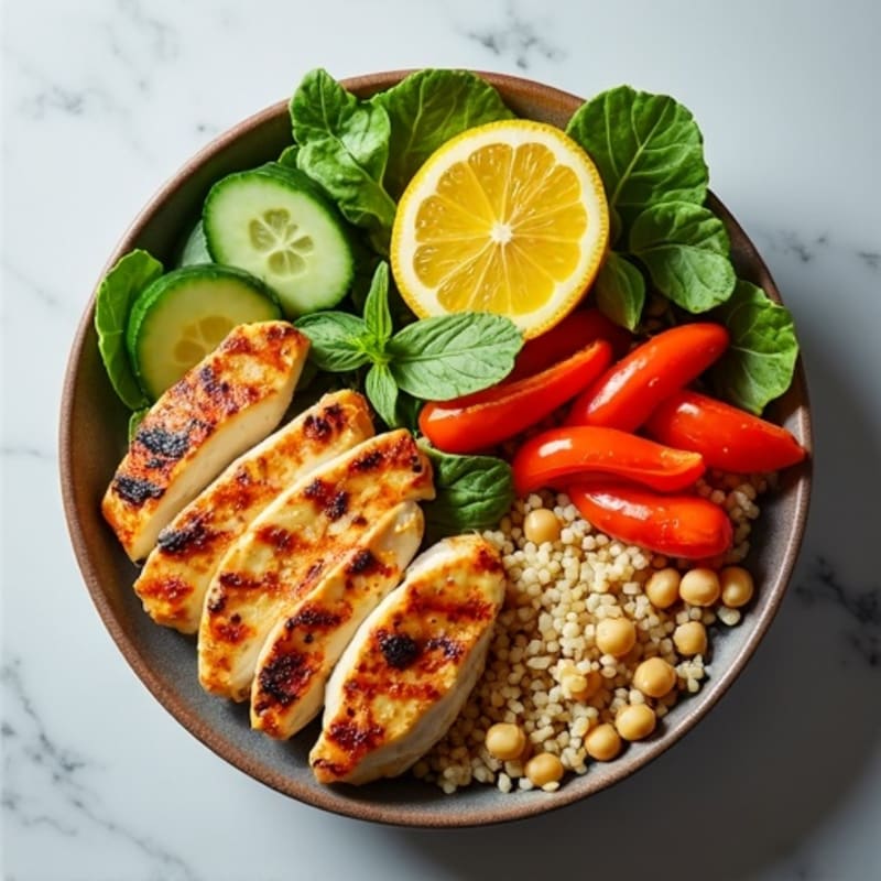 Citrus-Garlic Grilled Chicken Buddha Bowl