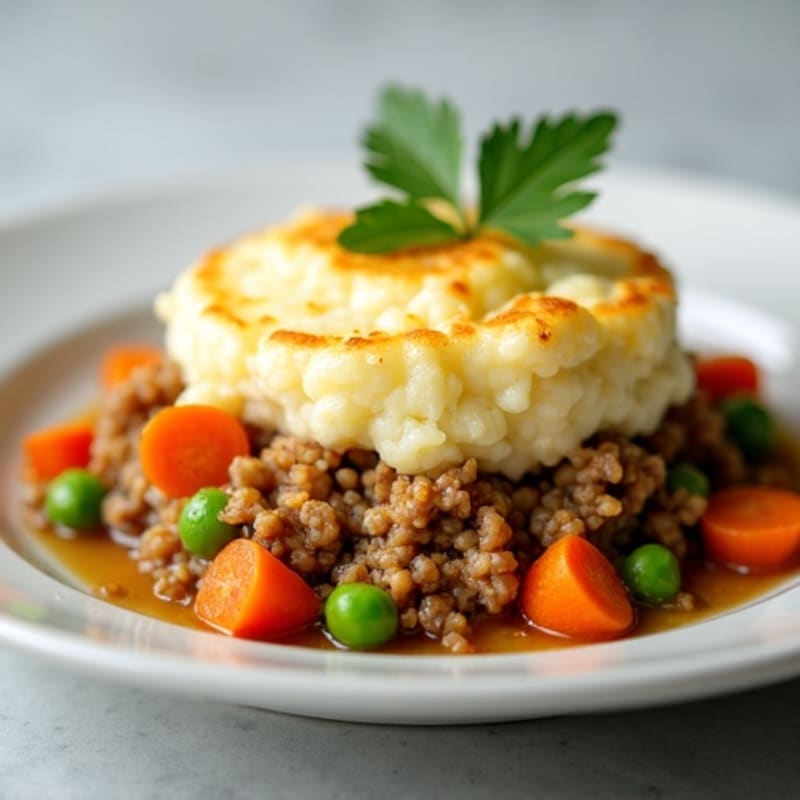 Lean Ground Turkey Shepherd's Pie with Creamy Cauliflower Mash