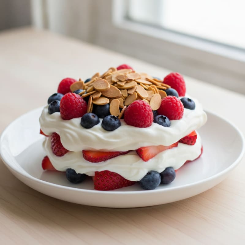 Greek Yogurt Protein Parfait with Mixed Berries