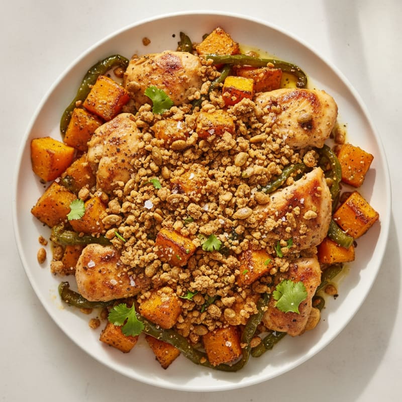 Roasted Kabocha Poblano with Pepita Crumble
