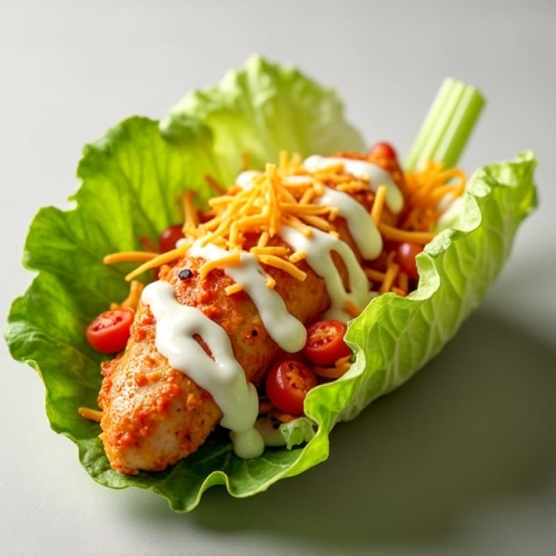 Spicy Buffalo Ranch Chicken Lettuce Wrap