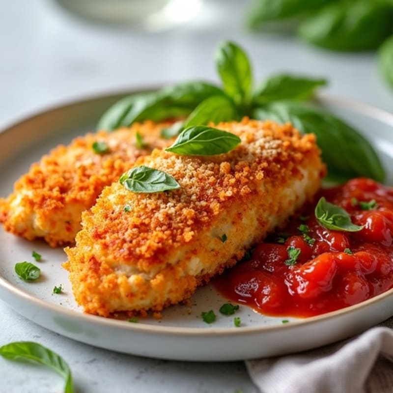 Crispy Baked Chicken Parmesan with Fresh Herbs