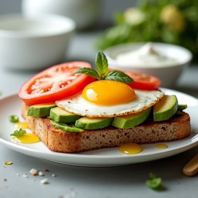 Egg and Avocado Toast with Greek Yogurt