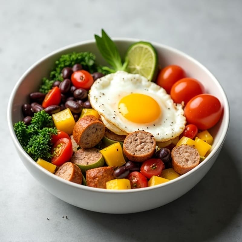 Protein-Packed Veggie and Egg White Scramble Bowl
