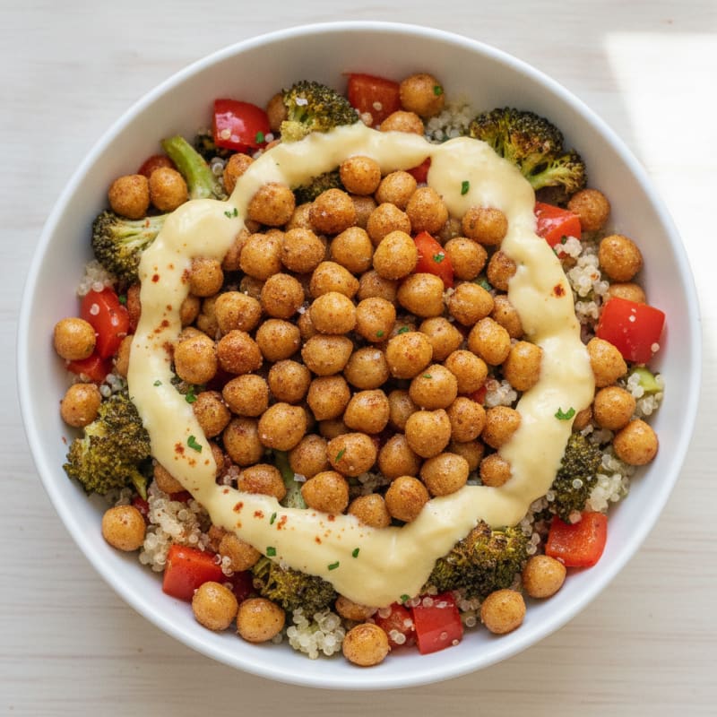 Roasted Vegetable and Chickpea Bowl