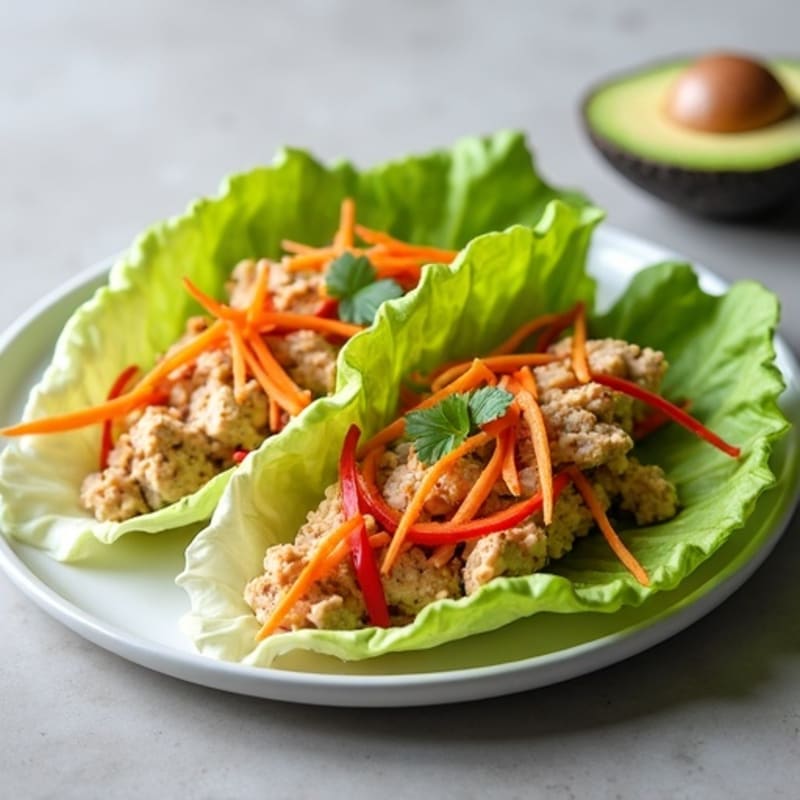 Fresh Spicy Tuna Lettuce Wraps