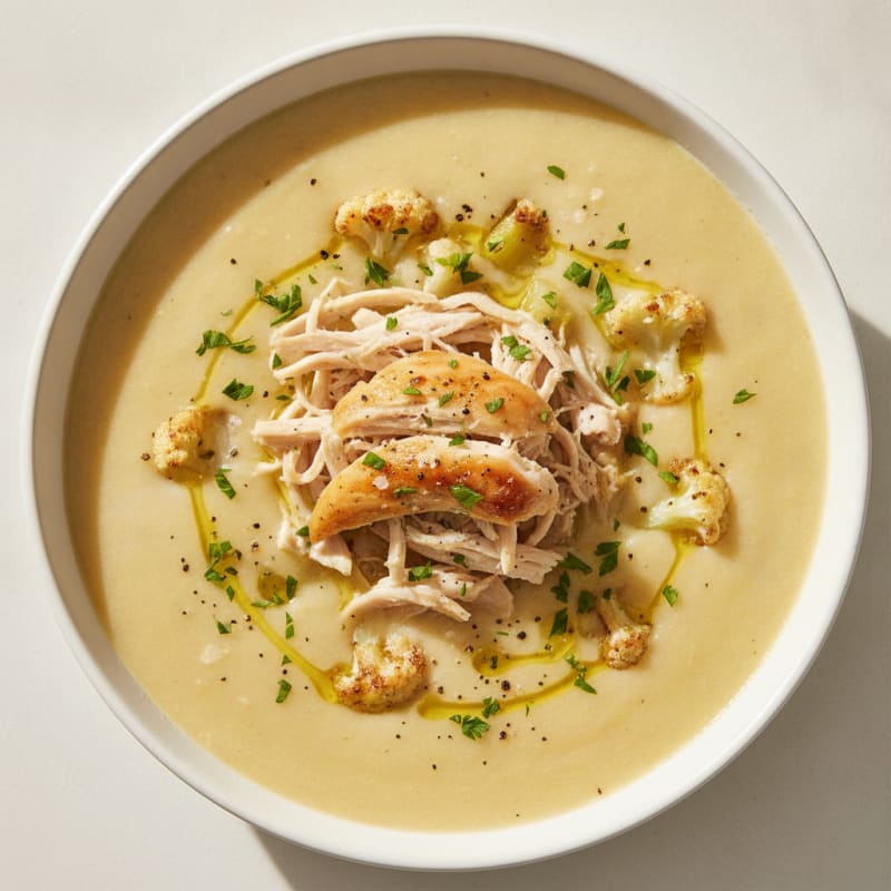 Roasted Cauliflower Leek Soup