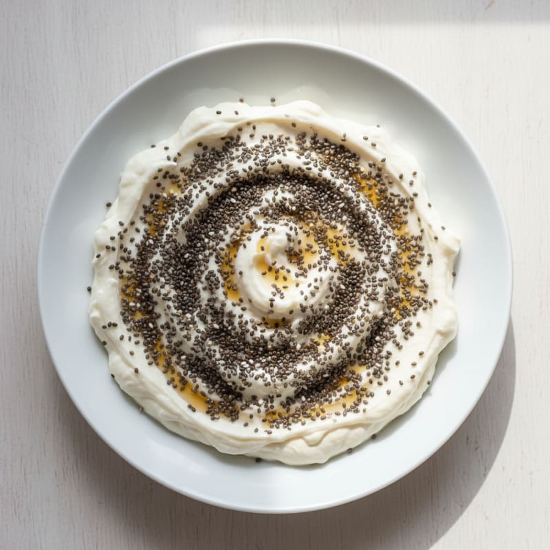 Silky Vanilla Protein Yogurt with Chia Seeds