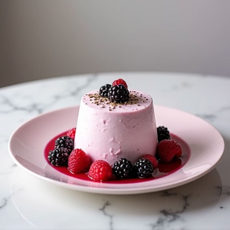 Greek Yogurt Protein Mousse with Mixed Berries