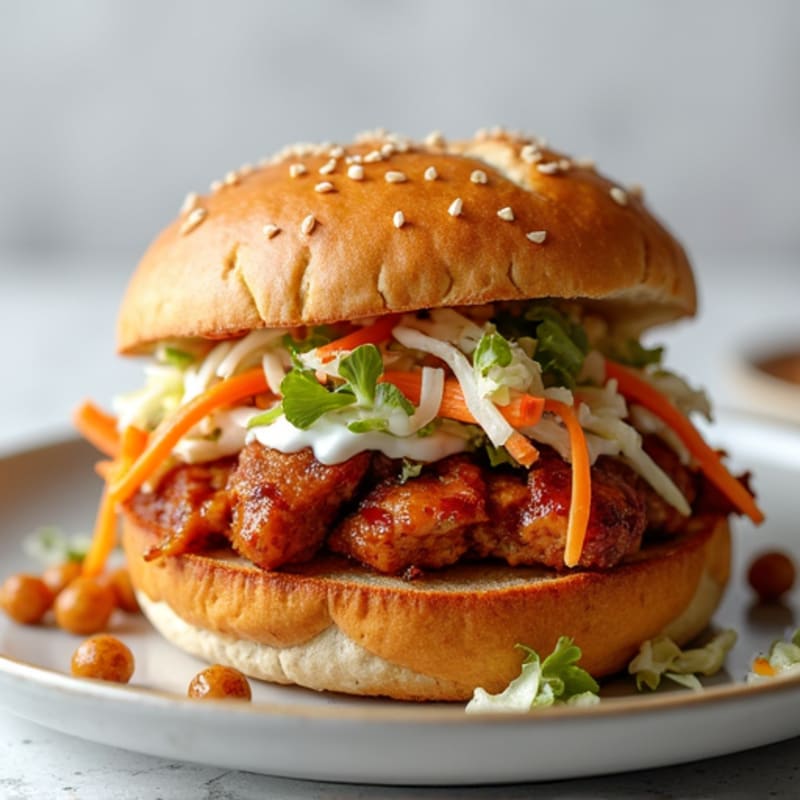 Lean BBQ Pulled Pork with Crunchy Slaw