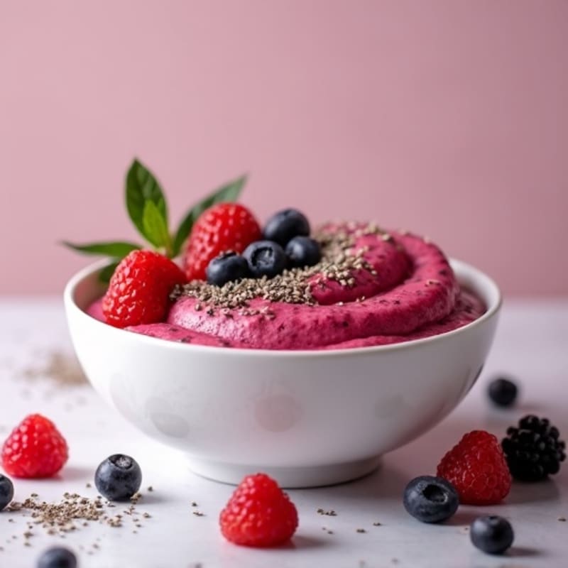 Silky Tofu Berry Smoothie Bowl