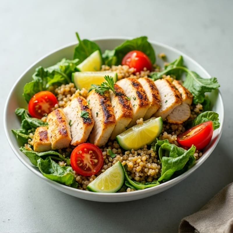 Grilled Chicken and Quinoa Salad with Lemon Vinaigrette