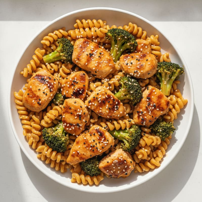 Teriyaki Chicken with Broccoli and Protein Pasta