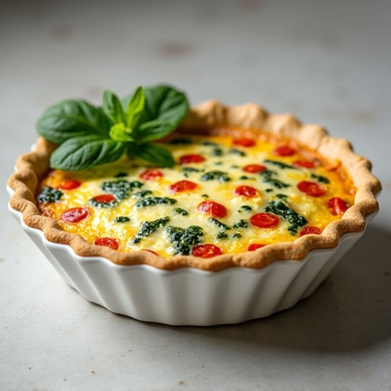 Protein-Packed Ricotta Spinach Quiche