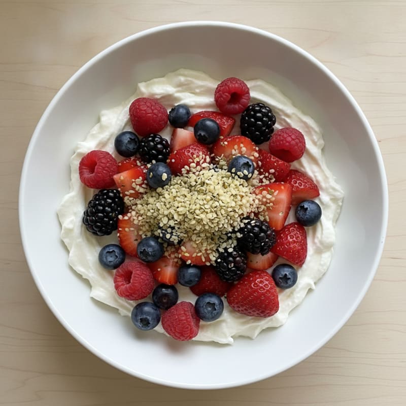 Silky Protein Yogurt with Mixed Berries