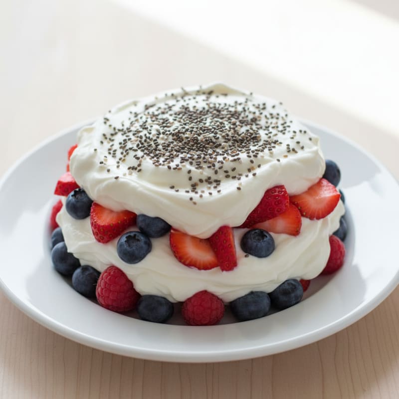 Greek Yogurt Protein Parfait with Mixed Berries