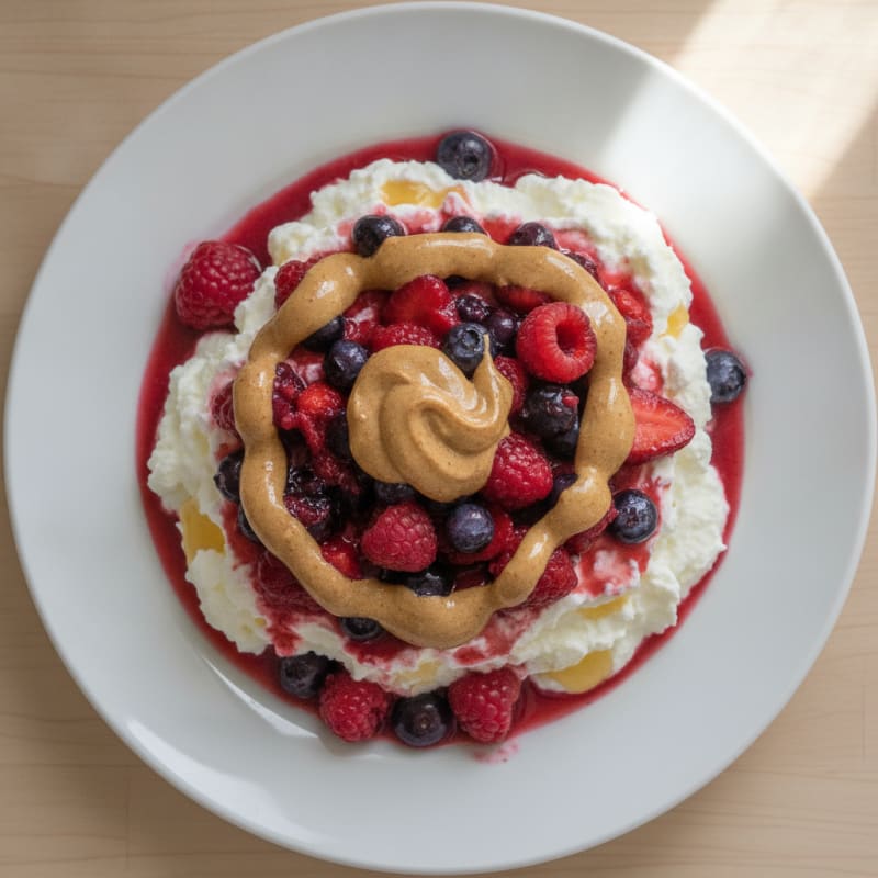 Silky Greek Yogurt Protein Mousse with Berries