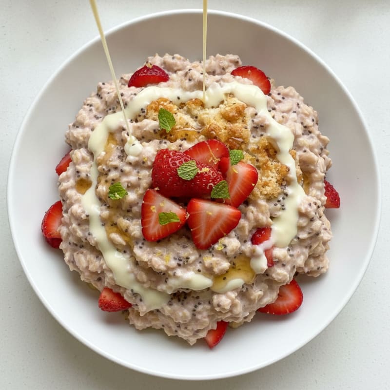 Strawberry Shortcake Overnight Oats