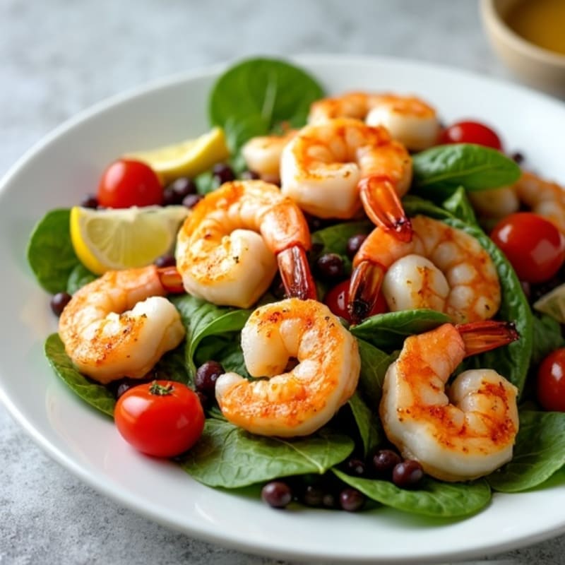 Grilled Shrimp and Black Bean Salad with Citrus Vinaigrette