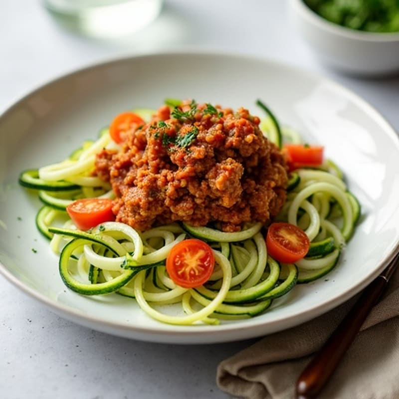 Protein-Packed Turkey Bolognese with Zucchini Noodles