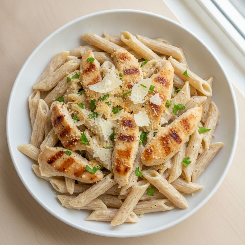 Garlic Parmesan Chicken Alfredo Pasta