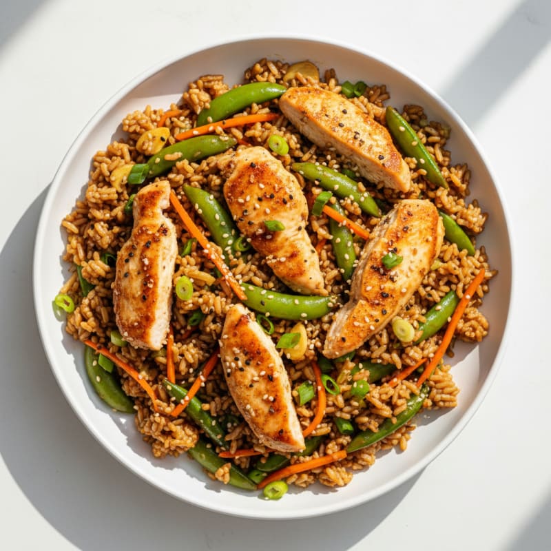 Crispy Sesame Chicken Fried Rice