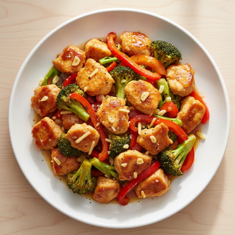 Crispy Honey-Garlic Chicken Stir-Fry
