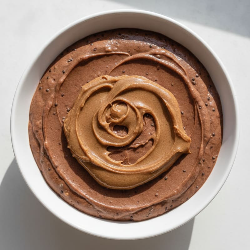 Silky Chocolate Protein Pudding with Chia Seeds