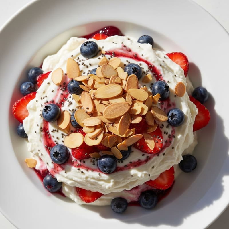 Greek Yogurt Protein Parfait with Mixed Berries